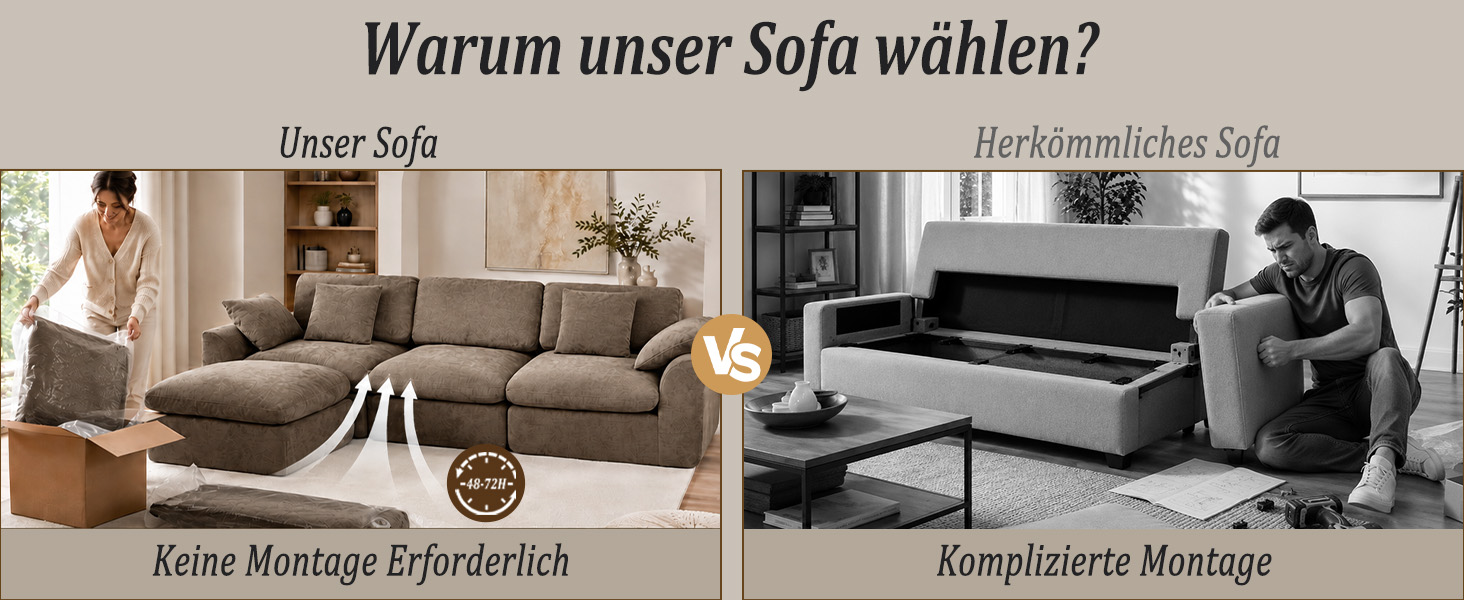 Sofa ohne Montage