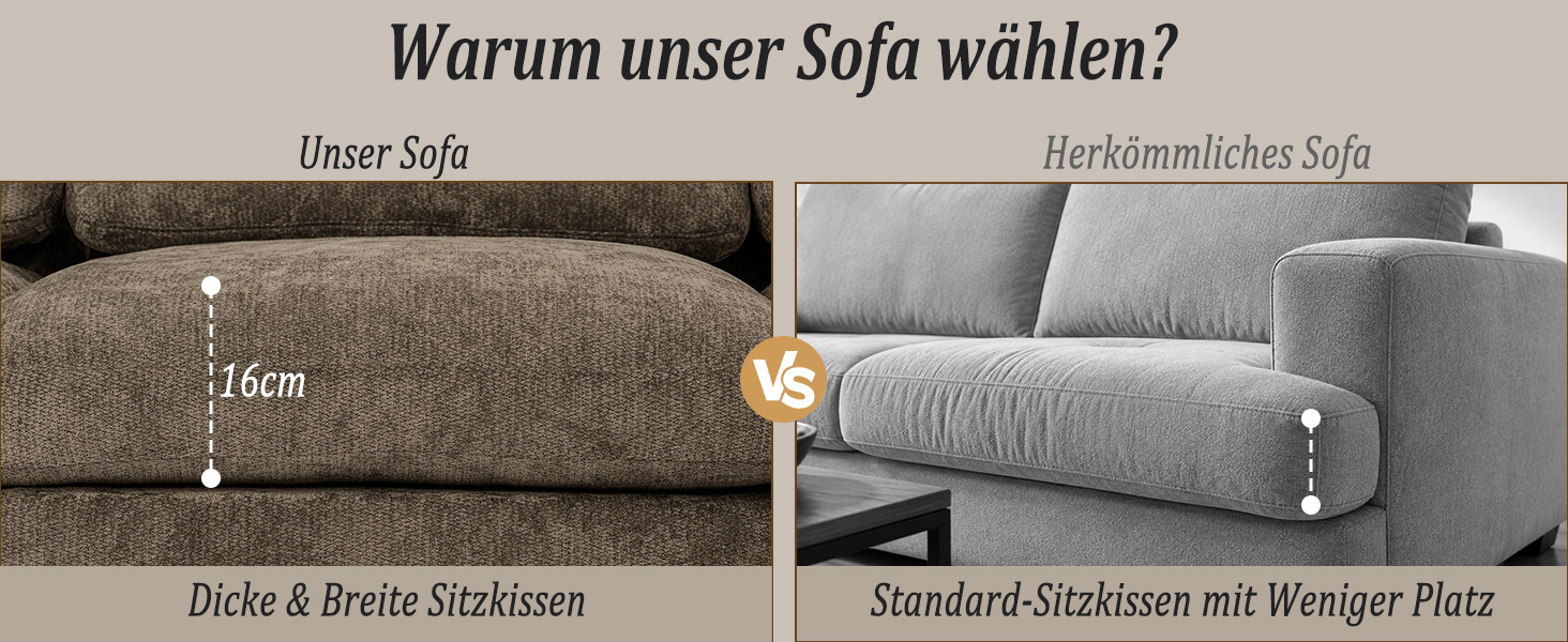 Dicke und breite Sitzkissen
