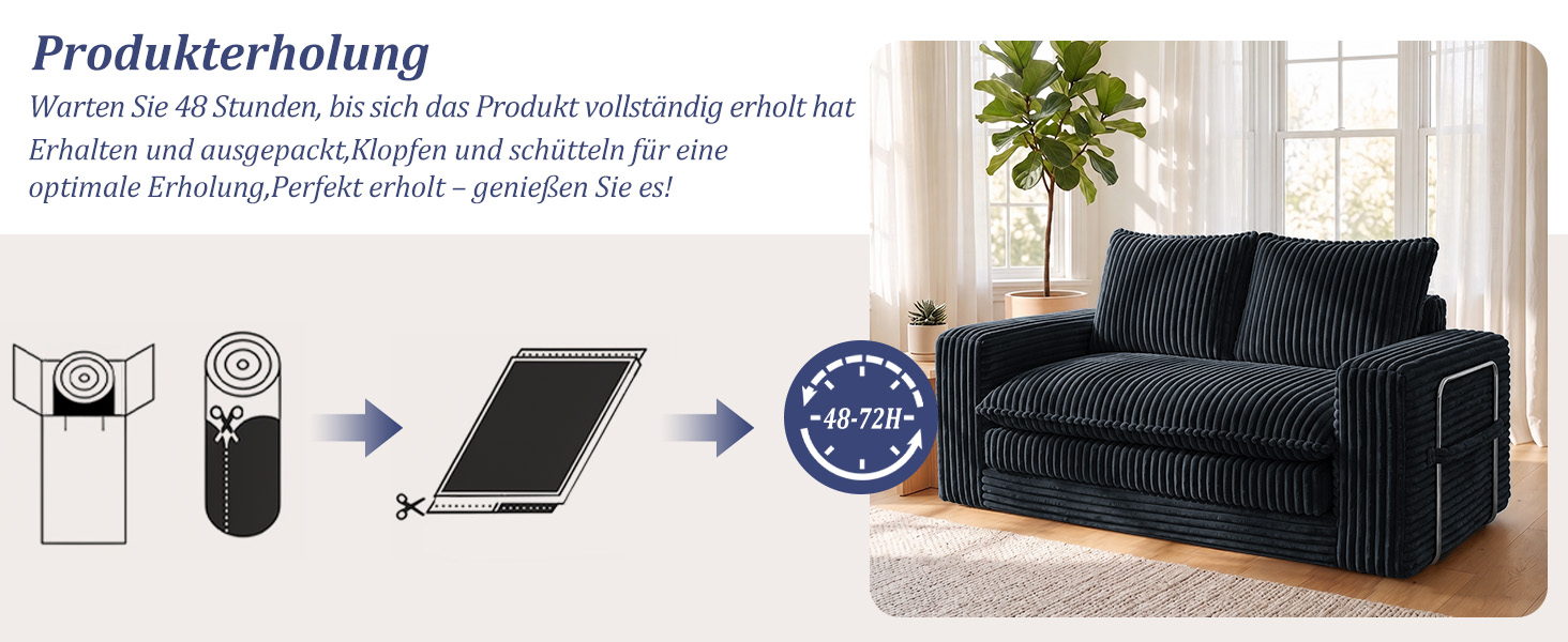 Hinweise zur Erholung des Schlafsofas nach dem Auspacken