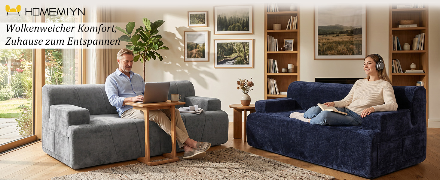 HomeMiYN 3-Sitzer Sofa im Wohnzimmer