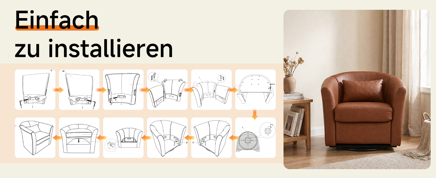 Produktdetails des HomeMiYN Drehsessels